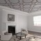 Ekena Millwork 83W x 83H x 38T Large Anderson Decorative Fretwork Wood Ceiling Panels, Walnut CELW83X83X0375ANDWA - alternate 1